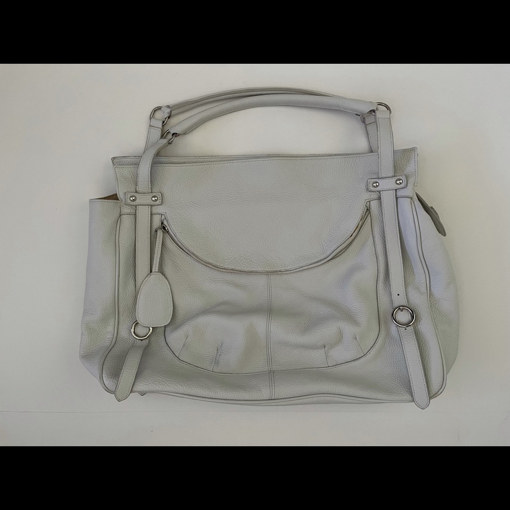 Furla white leather handbag